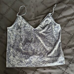 H&M Blue-Gray Velvet Camisole
